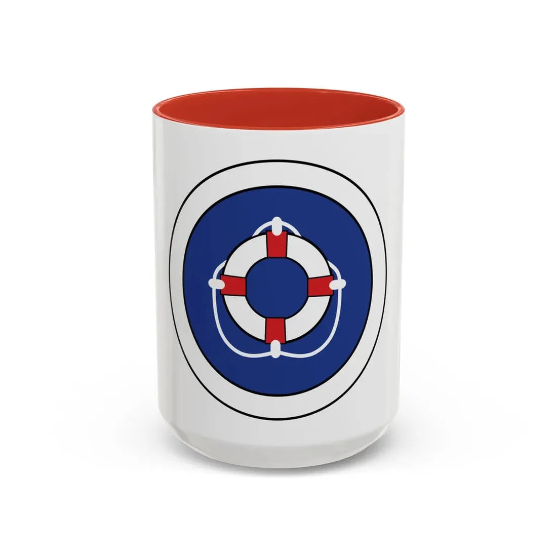 Lifesaving (Boy Scout Merit Badge) Accent Coffee Mug 15oz Red - Go Mug Yourself