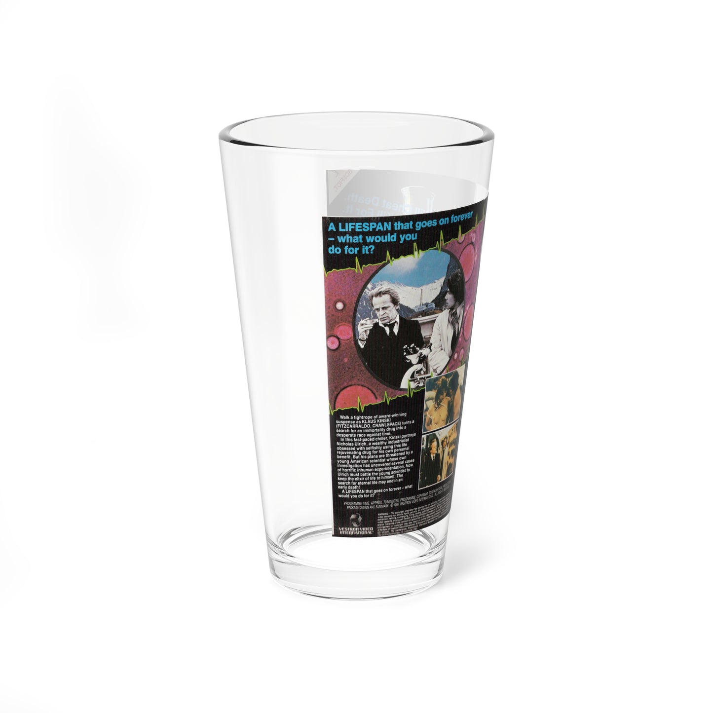 LIFESPAN (VHS COVER) Pint Glass 16oz-Go Mug Yourself