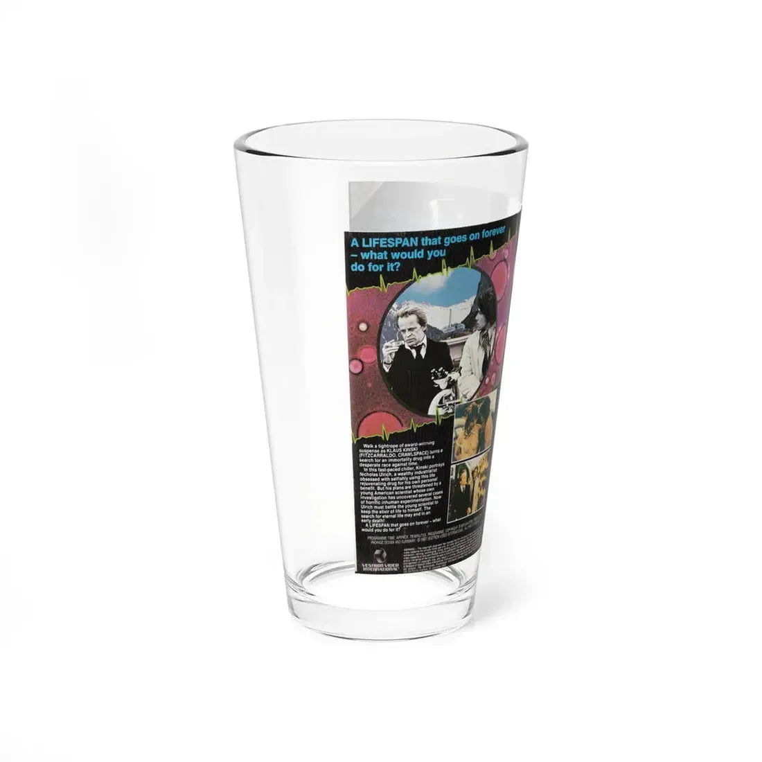 LIFESPAN (VHS COVER) Pint Glass 16oz - Go Mug Yourself