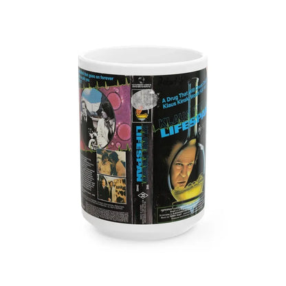 LIFESPAN (VHS COVER) - White Coffee Mug 15oz - Go Mug Yourself