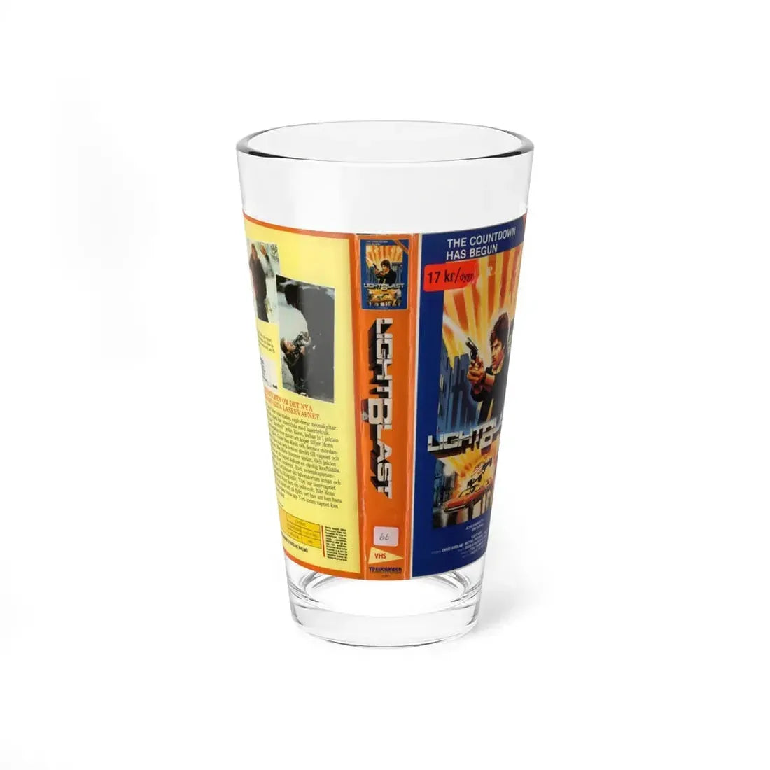 LIGHTBLAST (VHS COVER) Pint Glass 16oz 16oz - Go Mug Yourself