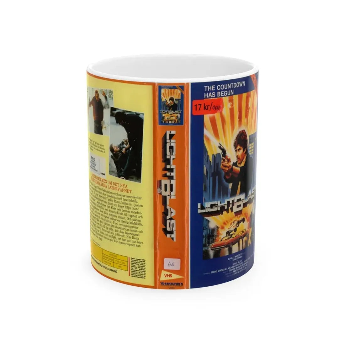 LIGHTBLAST (VHS COVER) - White Coffee Mug 11oz - Go Mug Yourself