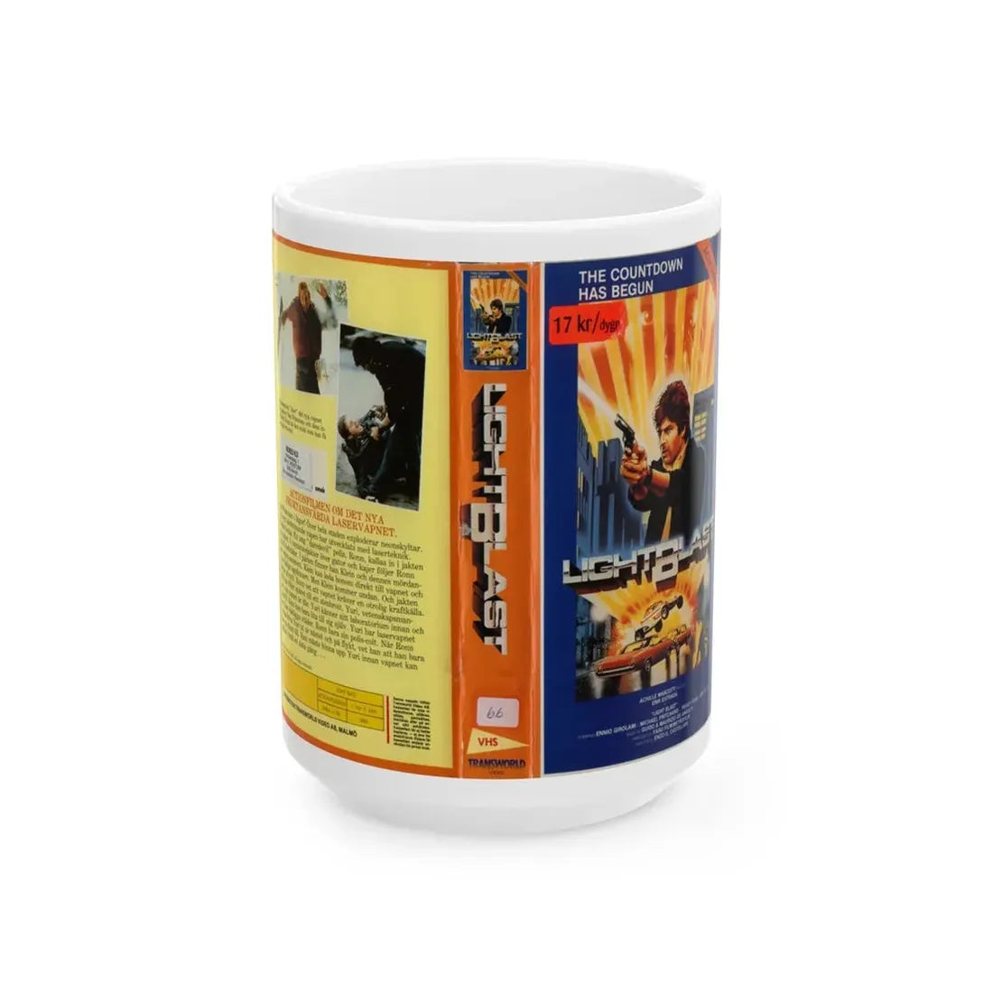 LIGHTBLAST (VHS COVER) - White Coffee Mug 15oz - Go Mug Yourself
