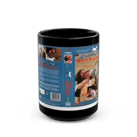 LIGHTNING THE WHITE STALLION (VHS COVER) - Black Coffee Mug 15oz - Go Mug Yourself