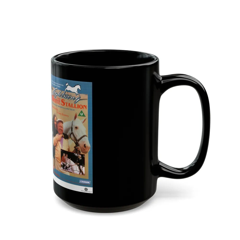 LIGHTNING THE WHITE STALLION (VHS COVER) - Black Coffee Mug-Go Mug Yourself