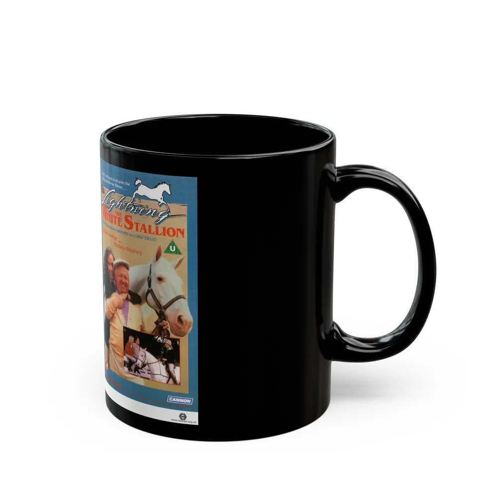 LIGHTNING THE WHITE STALLION (VHS COVER) - Black Coffee Mug-Go Mug Yourself