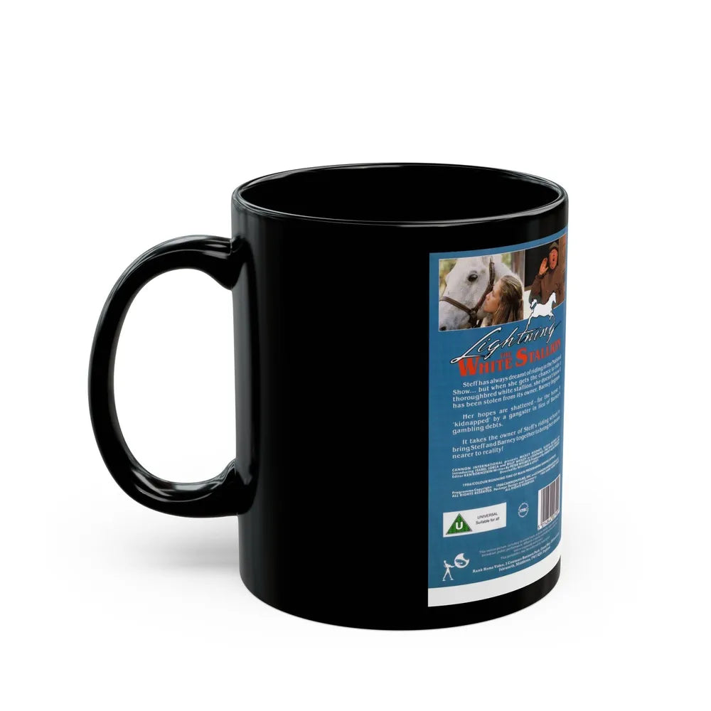 LIGHTNING THE WHITE STALLION (VHS COVER) - Black Coffee Mug-Go Mug Yourself