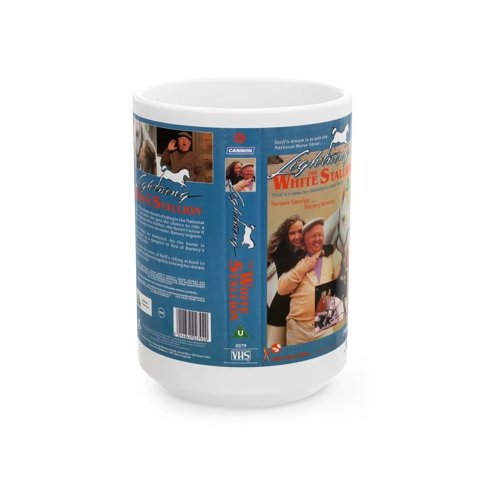 LIGHTNING THE WHITE STALLION (VHS COVER) - White Coffee Mug-15oz-Go Mug Yourself