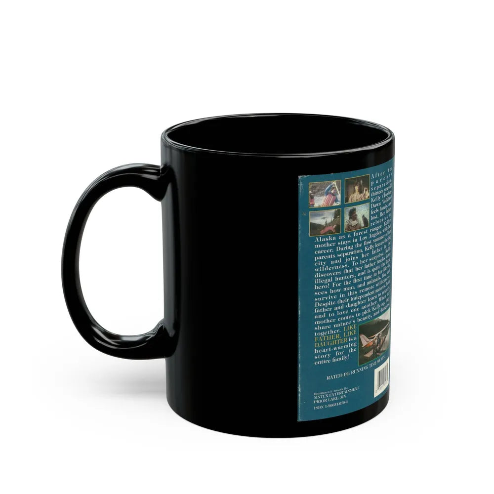 LIKE FATHER LIKE DAUGHTER FROM THE CITY TO THE WILDERNESS (VHS COVER) - Black Coffee Mug-Go Mug Yourself