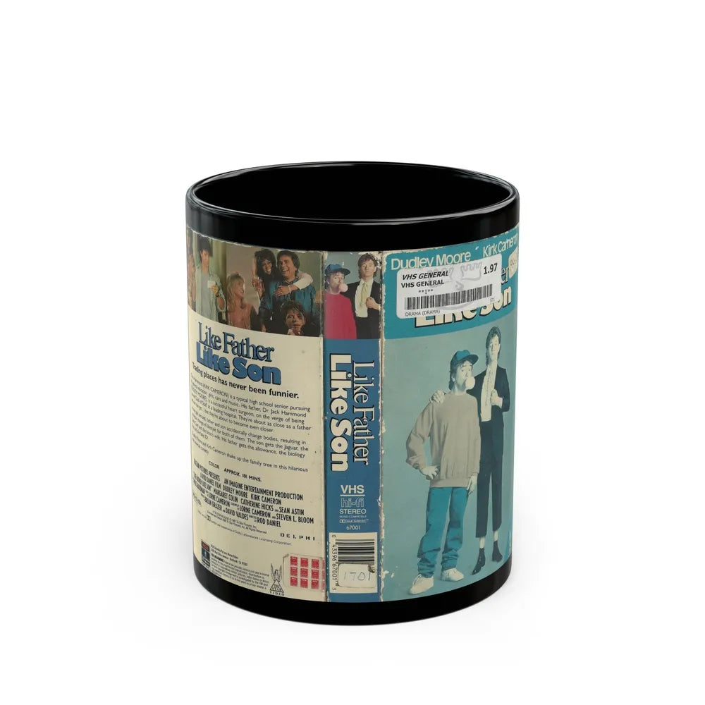 LIKE FATHER LIKE SON (VHS COVER) - Black Coffee Mug-11oz-Go Mug Yourself