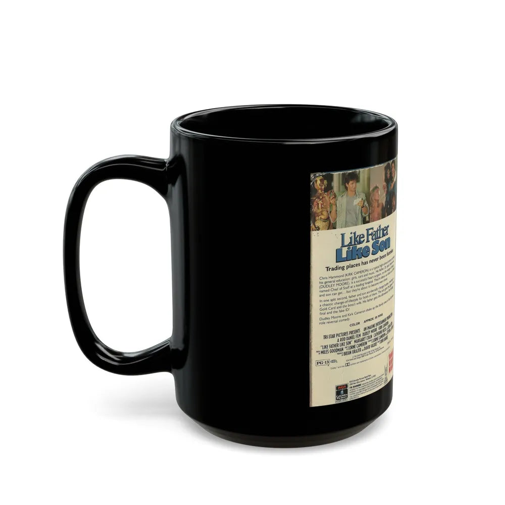 LIKE FATHER LIKE SON (VHS COVER) - Black Coffee Mug-Go Mug Yourself