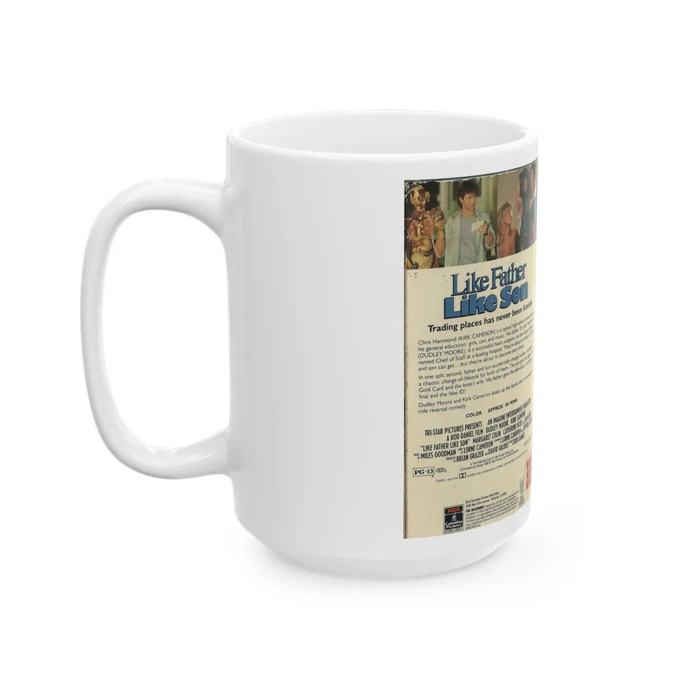 LIKE FATHER LIKE SON (VHS COVER) - White Coffee Mug-Go Mug Yourself