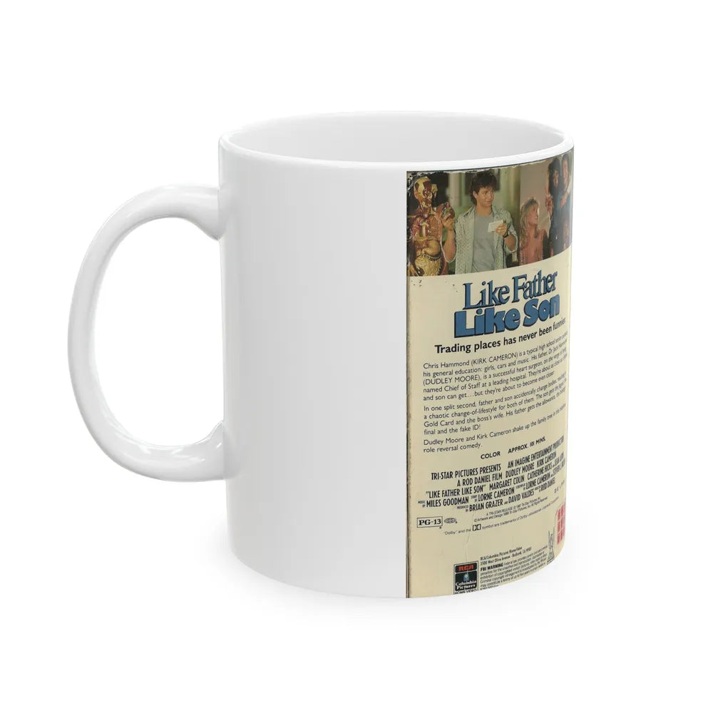 LIKE FATHER LIKE SON (VHS COVER) - White Coffee Mug-Go Mug Yourself