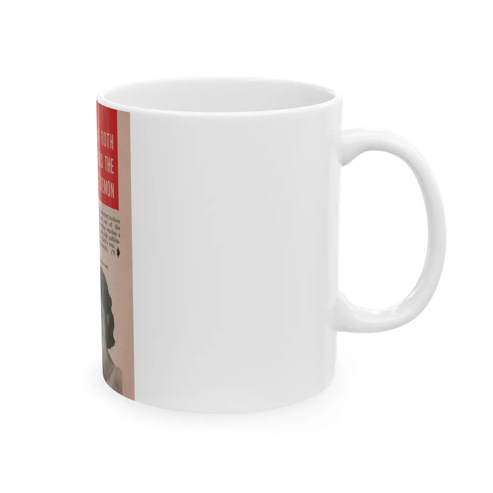 Lillian Roth #39 - People Pocket Mag. 6-16-54 - 2 B&W Photos & Article (Vintage Female Icon) White Coffee Mug-Go Mug Yourself
