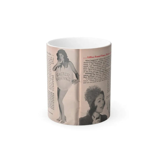 Lillian Roth #40 - People Pocket Mag. 6-16-54 - 2 B&W Photos & Article Continued (Vintage Female Icon) Color Changing Coffee Mug 11oz - Go Mug Yourself