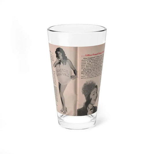 Lillian Roth #40 - People Pocket Mag. 6-16-54 - 2 B&W Photos & Article Continued (Vintage Female Icon) Pint Glass 16oz 16oz - Go Mug Yourself
