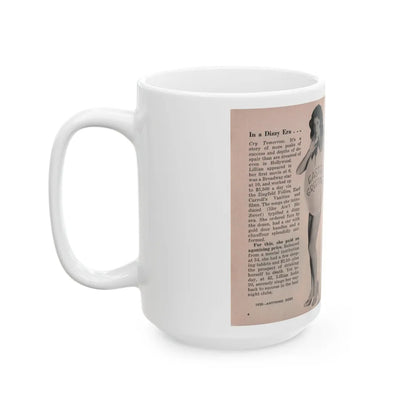 Lillian Roth #40 - People Pocket Mag. 6-16-54 - 2 B&W Photos & Article Continued (Vintage Female Icon) White Coffee Mug-Go Mug Yourself