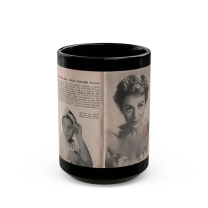Lillian Roth #41 - People Pocket Mag. 6-16-54 - 2 B&W Photos & Article Continued (Vintage Female Icon) Black Coffee Mug 15oz - Go Mug Yourself