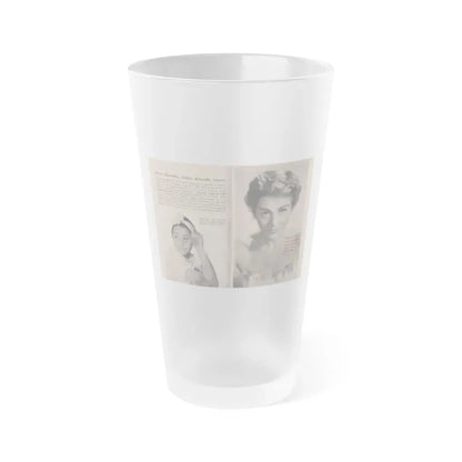 Lillian Roth #41 - People Pocket Mag. 6-16-54 - 2 B&W Photos & Article Continued (Vintage Female Icon) Frosted Pint Glass 16oz 16oz Frosted - Go Mug Yourself