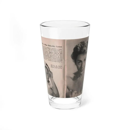 Lillian Roth #41 - People Pocket Mag. 6-16-54 - 2 B&W Photos & Article Continued (Vintage Female Icon) Pint Glass 16oz 16oz - Go Mug Yourself