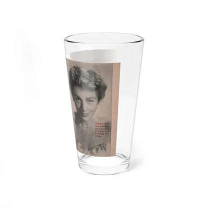 Lillian Roth #41 - People Pocket Mag. 6-16-54 - 2 B&W Photos & Article Continued (Vintage Female Icon) Pint Glass 16oz - Go Mug Yourself