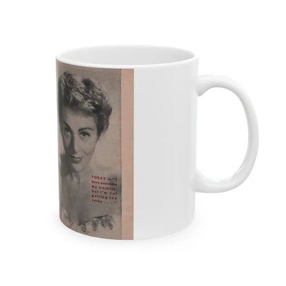 Lillian Roth #41 - People Pocket Mag. 6-16-54 - 2 B&W Photos & Article Continued (Vintage Female Icon) White Coffee Mug-Go Mug Yourself