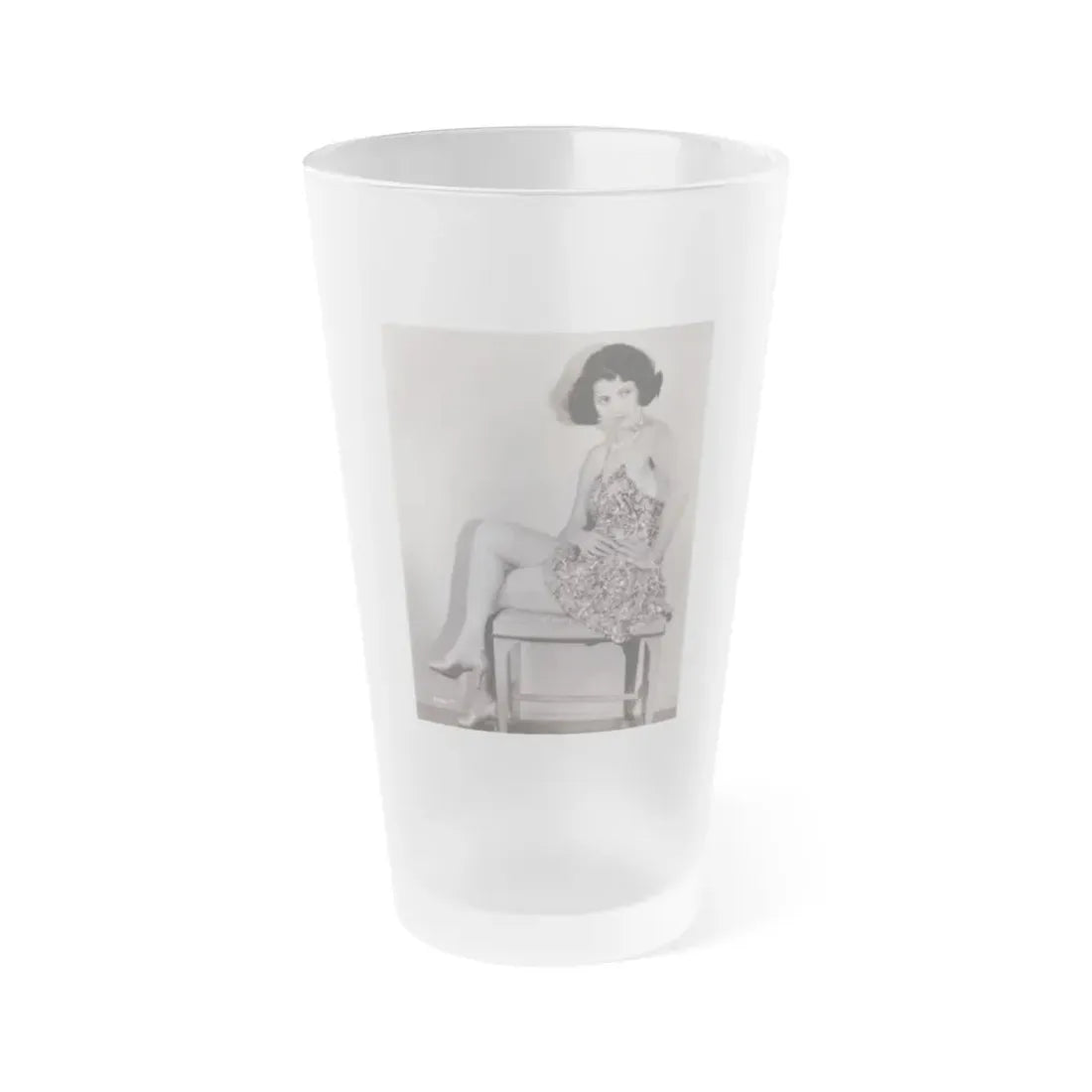 Lillian Roth #50 (Vintage Female Icon) Frosted Pint Glass 16oz 16oz Frosted - Go Mug Yourself
