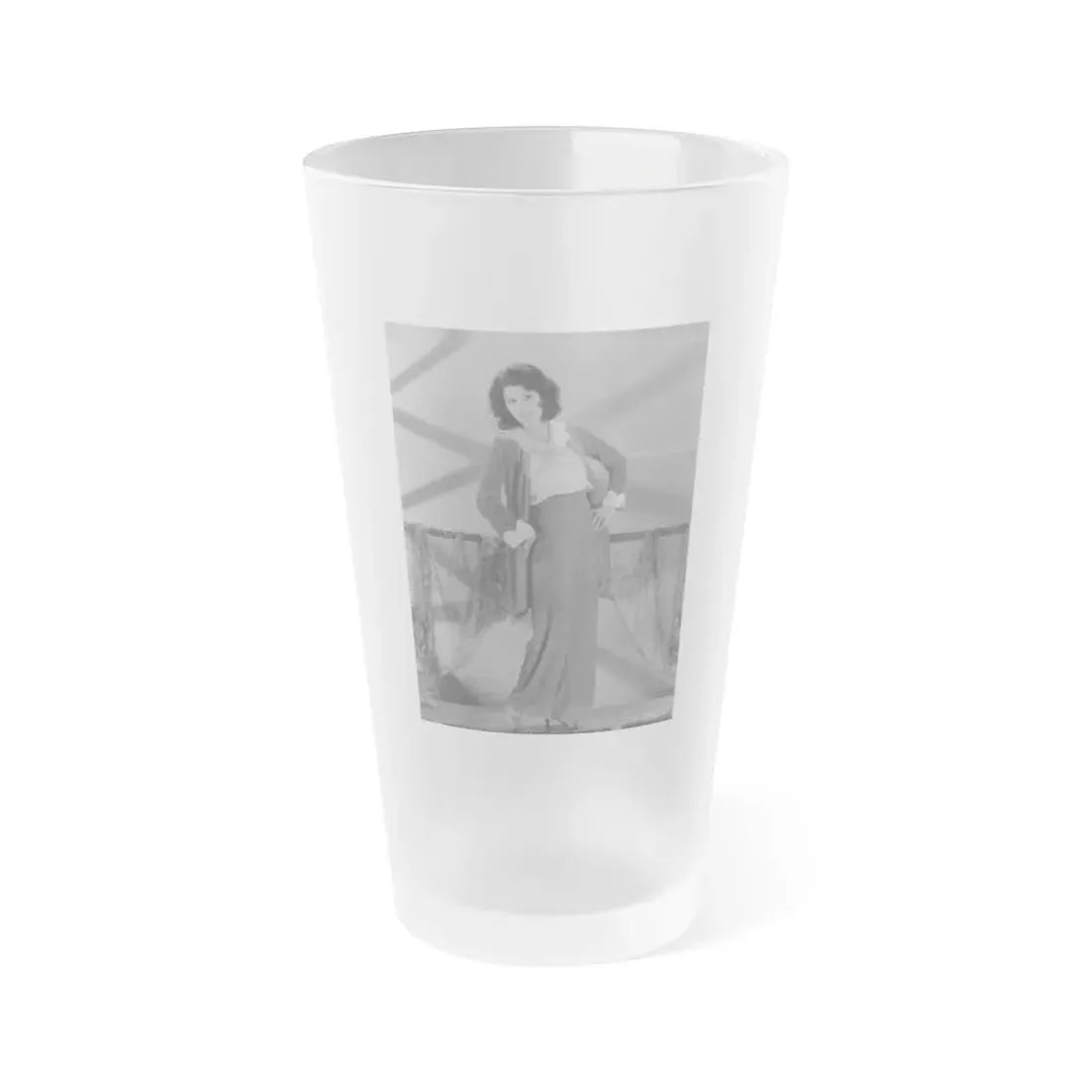 Lillian Roth #52 (Vintage Female Icon) Frosted Pint Glass 16oz 16oz Frosted - Go Mug Yourself