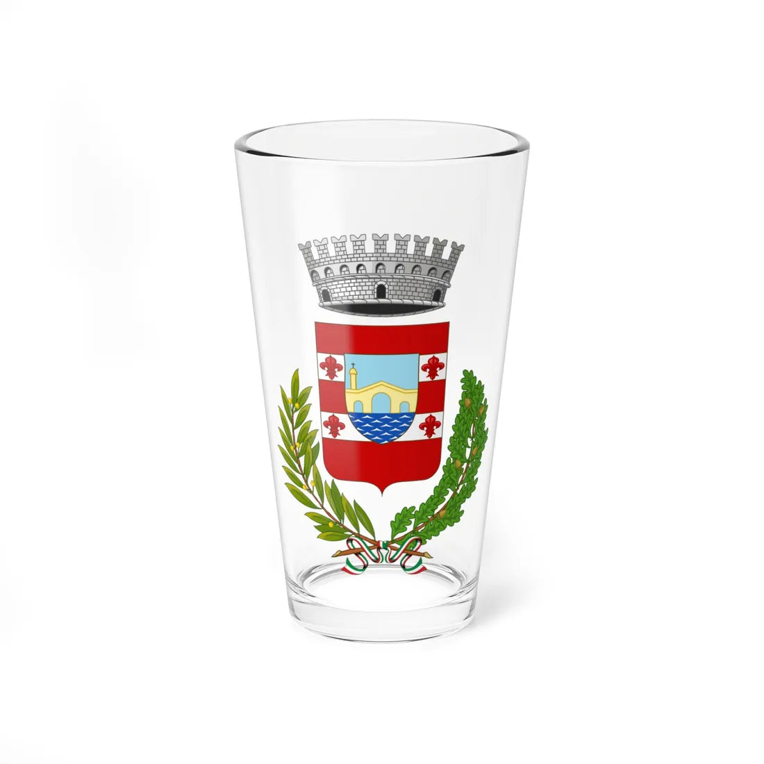 Lillianes-Stemma (Italy) (Coat of Arms) Pint Glass 16oz 16oz - Go Mug Yourself