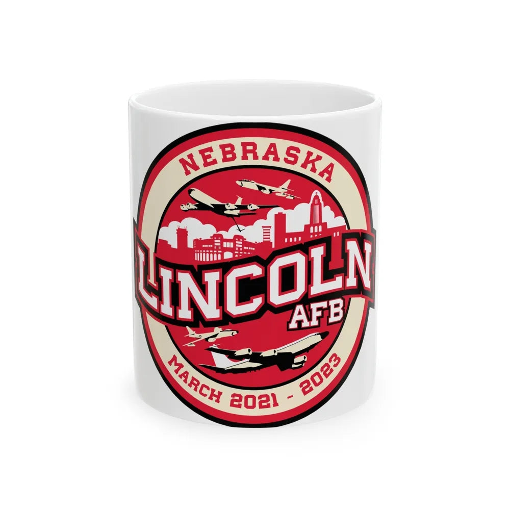 Lincoln Air Force Base (U.S. Air Force) White Coffee Mug-11oz-Go Mug Yourself