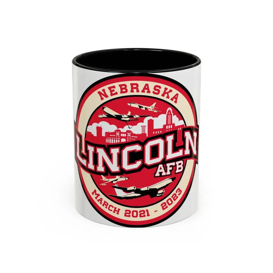 Lincoln Air Force Base (U.S. Air Force) Accent Coffee Mug 11oz Black - Go Mug Yourself