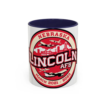 Lincoln Air Force Base (U.S. Air Force) Accent Coffee Mug 11oz Navy - Go Mug Yourself