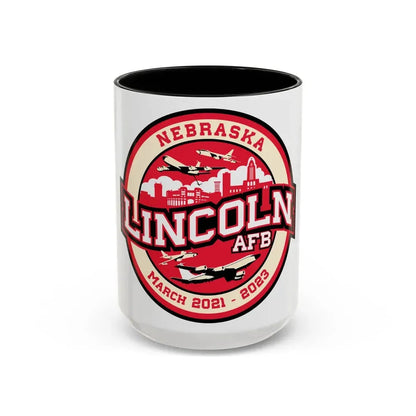 Lincoln Air Force Base (U.S. Air Force) Accent Coffee Mug 15oz Black - Go Mug Yourself