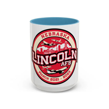 Lincoln Air Force Base (U.S. Air Force) Accent Coffee Mug 15oz Light Blue - Go Mug Yourself