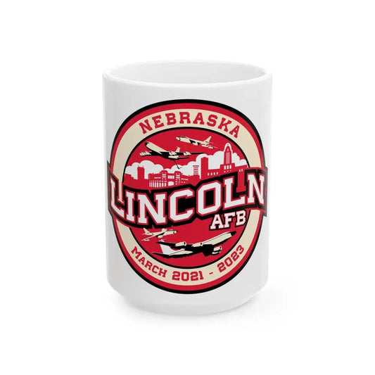 Lincoln Air Force Base (U.S. Air Force) White Coffee Mug 15oz - Go Mug Yourself