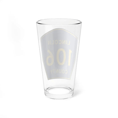 Lincoln County 106 (South Dakota) (Road Sign) Pint Glass 16oz - Go Mug Yourself