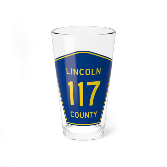 Lincoln County 117 (South Dakota) (Road Sign) Pint Glass 16oz 16oz - Go Mug Yourself