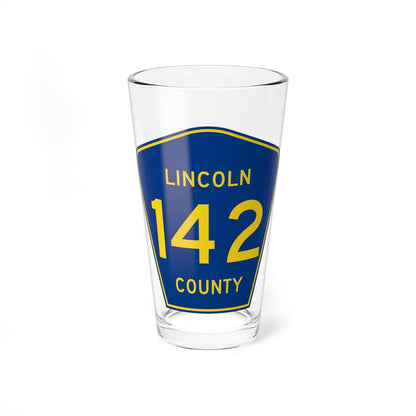 Lincoln County Route 142 WY (Wyoming) (Road Sign) Pint Glass 16oz 16oz - Go Mug Yourself