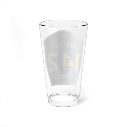 Lincoln County Route 142 WY (Wyoming) (Road Sign) Pint Glass 16oz - Go Mug Yourself