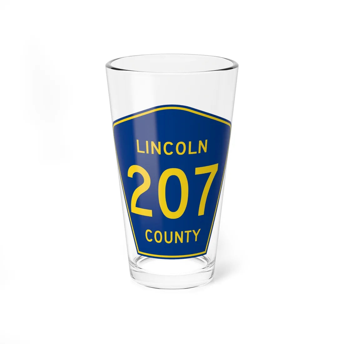 Lincoln County Route 207 WY (Wyoming) (Road Sign) Pint Glass 16oz 16oz - Go Mug Yourself