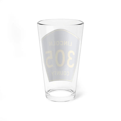 Lincoln County Route 305 WY (Wyoming) (Road Sign) Pint Glass 16oz - Go Mug Yourself