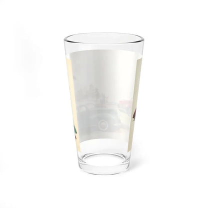 Lincoln Motors 1938 Zephyr V-12 Four Door Sedan ad illustration, c. 1938 - Pint Glass 16oz - Go Mug Yourself