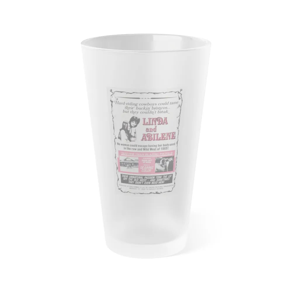 LINDA AND ABILENE 1969 Movie Poster - Frosted Pint Glass 16oz-16oz-Frosted-Go Mug Yourself