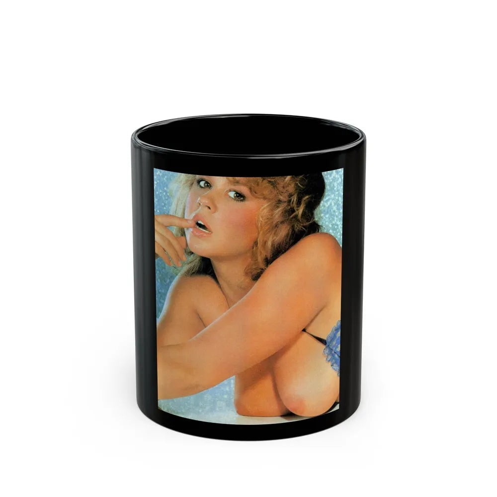 Linda Blair #100 (Vintage Female Icon) Black Coffee Mug-11oz-Go Mug Yourself