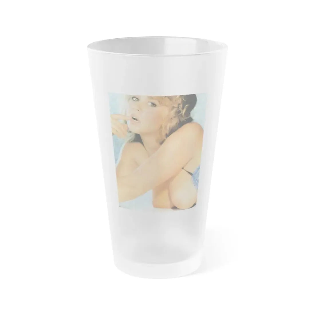Linda Blair #100 (Vintage Female Icon) Frosted Pint Glass 16oz 16oz Frosted - Go Mug Yourself