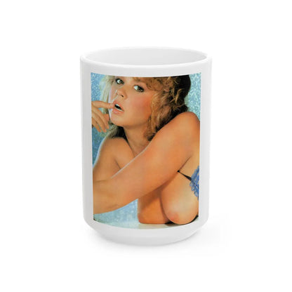 Linda Blair #100 (Vintage Female Icon) White Coffee Mug-15oz-Go Mug Yourself