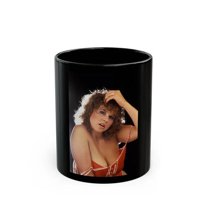 Linda Blair #107 (Vintage Female Icon) Black Coffee Mug-11oz-Go Mug Yourself