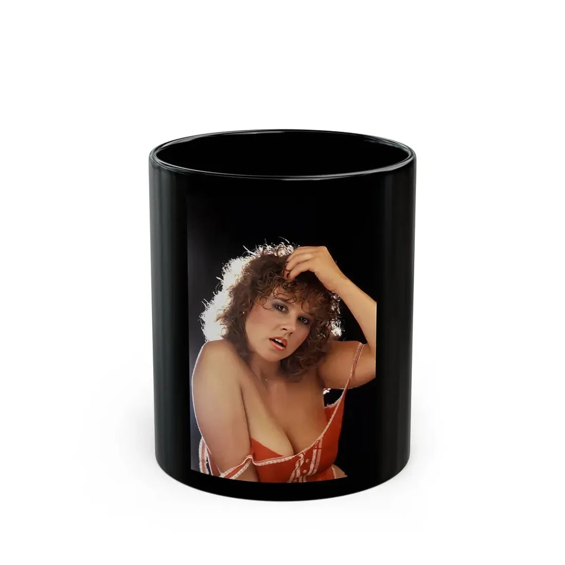 Linda Blair #107 (Vintage Female Icon) Black Coffee Mug 11oz - Go Mug Yourself