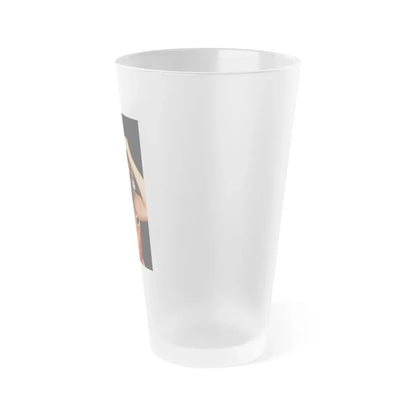 Linda Blair #107 (Vintage Female Icon) Frosted Pint Glass 16oz - Go Mug Yourself