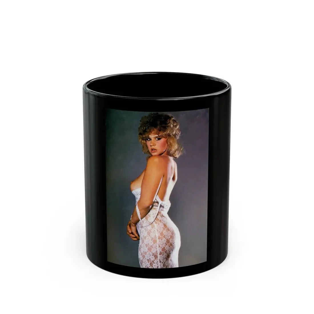Linda Blair #108 (Vintage Female Icon) Black Coffee Mug 11oz - Go Mug Yourself